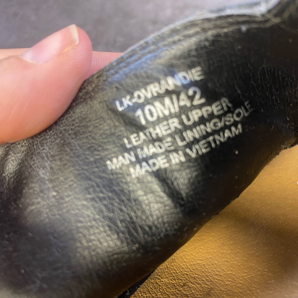 Lucky Brand Black Leather Block Heal Open Toe Sandal Size 10 - Picture 9 of 10